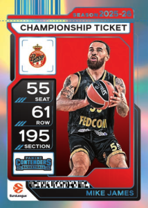 Mike James Championship Ticket - 2025-26 Panini Contenders EuroLeague Basketball