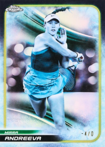 Mirra Andreeva Frozenfractor - 2025 Topps Chrome Tennis