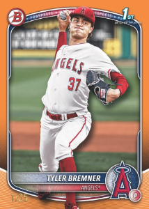 Tyler Bremner Orange Base - 2025 Bowman Draft Baseball
