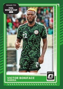 Victor Boniface Base Set Optic Green - 2025-26 Panini Donruss Road to FIFA World Cup Soccer