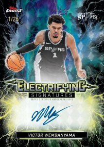 Victor Wembanyama Electrifying Signatures - 2025-26 Topps Finest Basketball
