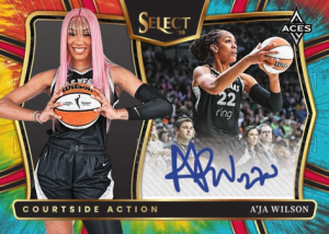 A'ja Wilson Courtside Action Signatures Tie Dye Prizms - 2025 Panini Select WNBA Basketball