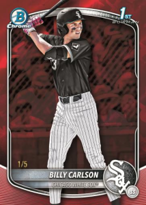 Bill Carlson Sapphire Red - 2025 Bowman Draft Baseball Sapphire Edition