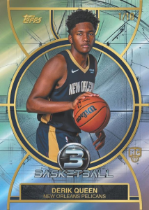 Derik Queen Base Gold - 2025-26 Topps Three Basketball