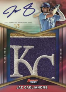 Jac Caglianone Prospect Patch Autograph Red Refractor - 2025 Bowman’s Best Baseball
