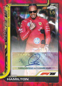 Lewis Hamilton Chrome Autographs Red RayWave - 2025 Topps Chrome Formula 1 Racing