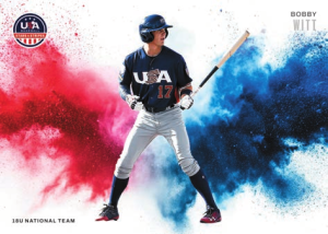 Bobby Witt Color Blast - 2026 Panini USA Stars & Stripes Prizm Baseball