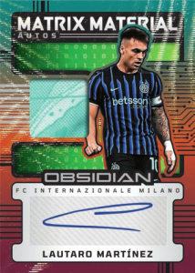 Lautaro Martinez Matrix Material Auto Electric Etch Taiga - 2025-26 Panini Obsidian Soccer