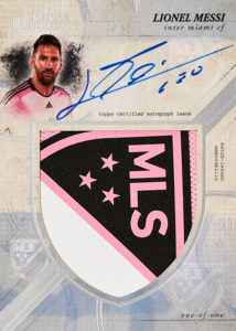 Lionel Messi Renaissance Autograph MLS Logo Patch Platinum - 2025 Topps MLS Chrome Soccer