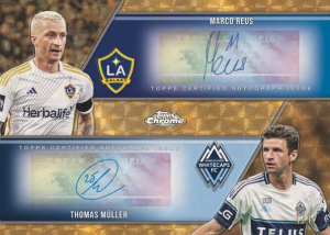 Marco Reus Thomas Muller Chrome Dual Autograph Card SuperFractor - 2025 Topps MLS Chrome Soccer