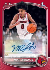 Mikel Brown Jr Auto Red - 2025-26 Bowman Basketball