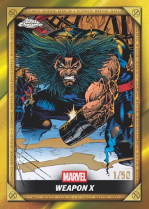 Weapon X Comic Book Gold Refractor - 2025 Topps Deadpool Chrome