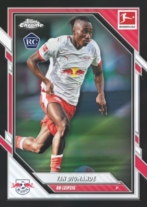 Yan Diomande Base Black Refractor - 2025-26 Topps Chrome Bundesliga Soccer