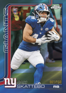 Cam Skattebo Blue - 2025 Topps Chrome Football