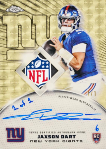 Jaxon Dart Auto - 2025 Topps Chrome Football