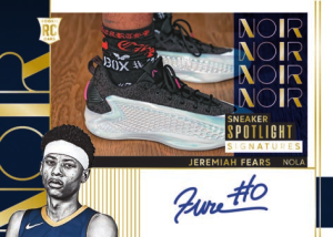 Jeremiah Fears Sneakers Spotlight Signatures - 2025-26 Panini Noir Basketball