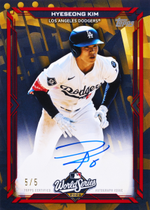Hyeseong Kim World Series Champions Autograph Card – 2026 Topps Bowman Omni Beef 6 Box Baseball Mixer #1 Random Teams