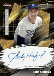 Sandy Koufax Finest Ink Superfractor Autograph Card – 2026 Topps Bowman 6 Box Baseball Mixer #1 Teams