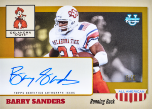 Barry Sanders 1955 All American Autograph Variation Card – 2026 Bowman Football Jumbo Mega 4 Box Mixer #2 Drafted Teams