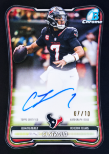 CJ Stroud Chrome Autograph Refractor Card – 2026 Bowman Football Jumbo Mega 4 Box Mixer #2 Drafted Teams