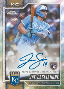 Jac Caglianone Rookie Autograph Logofractor Card – 2026 Topps Chrome Logofractor Edition Baseball 5 Box Break #5 Teams