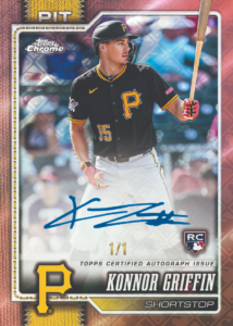 Konnor Griffin Rose Gold Logofractor Autograph Card – 2026 Topps Chrome Logofractor Edition Baseball 5 Box Break #5 Teams