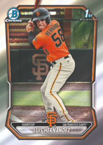 Luis Hernandez Chrome Prospects Card – 2026 Topps Bowman Omni Beef 6 Box Baseball Mixer #1 Random Teams