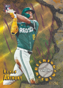 Roman Anthony Wrecking Crew Gold Logofractor Card – 2026 Topps Chrome Logofractor Edition Baseball 5 Box Break #5 Teams