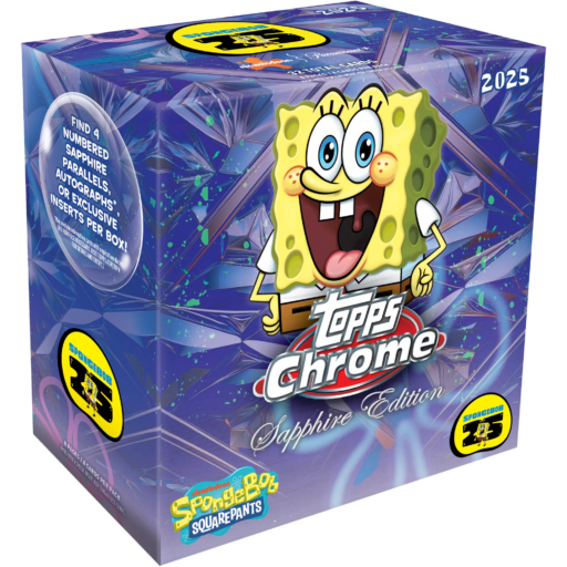 2025 Topps Chrome Spongebob 25th Anniversary Sapphire Edition