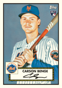 Carson Benge Base Card Rookie 1952 Variation Card – 2026 Topps Update Baseball Jumbo Dual Box Break #1 Teams