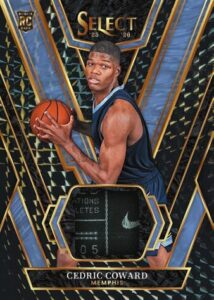 Cedric Coward Select Swatches Black Finite - 2025-26 Panini Select Basketball