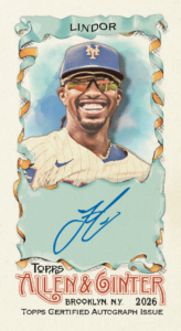 Francisco Lindor Mini Autograph - 2026 Topps Allen & Ginter Baseball