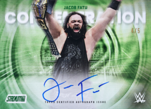 Jacob Fatu Concentration Autograph Card – 2026 Topps Stadium Club WWE Hobby Box 12 Box Case Break #1 Wrestlers