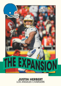 Justin Herbert The Expansion Card – 2026 Topps Heritage Football Hobby Box 12 Box Case Break #1 Teams