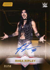 Rhea Ripley Base Auto Variation Card – 2026 Topps Stadium Club WWE Hobby Box 12 Box Case Break #1 Wrestlers