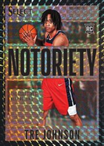 Tre Johnson Notoriety Black Finite - 2025-26 Panini Select Basketball