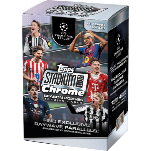 2025-26 Topps Stadium Club Chrome UEFA Champions League Soccer Value Box