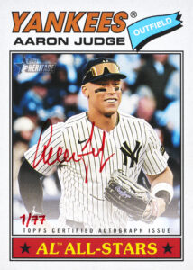 Aaron Judge Real One Autograph Special Edition Red Ink Card –