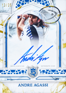 Andrea Agassi Imperial Ink Blue Autograph Card –