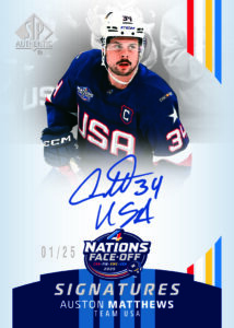 Auston Matthews 4 Nations Face Off Signatures Card –
