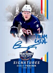Brady Tkachuk 4 Nations Face Off Signatures Card –