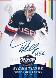 Connor Hellebuyck 4 Nations Face Off Signatures Card –