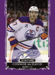 Connor McDavid Base Set Veterans Purple Auto Parallel Card –