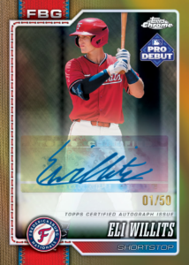 Eli Willits Gold Parallel Autograph Card –