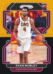 Evan Mobley Base Prizms Black Gold Card –