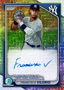 Francisco Vilorio Mega Chrome Prospect Autograph Mojo Refractor Card –