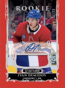 Ivan Demidov Base Set Rookies Red Auto Patch Parallel Card –