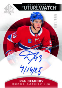 Ivan Demidov Future Watch Autograph Inscribed Card –