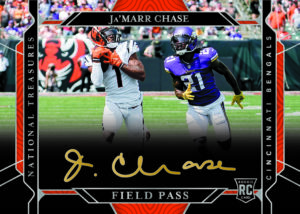 Ja'Marr Chase Rookie Signatures Field Pass Card –