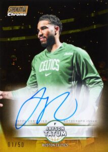 Jayson Tatum Chrome Autograph Gold Card –